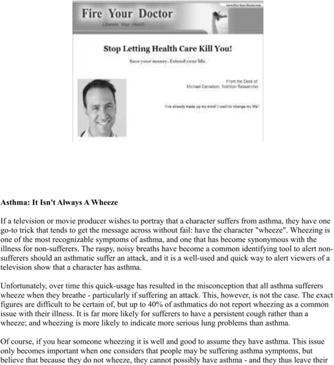 Product picture Asthma, Fire Your Doctor